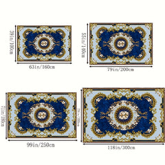 Boho Anti Fatigue Kitchen Rug Soft Faux Sheepskin Mat Vintage Non Slip Absorbent