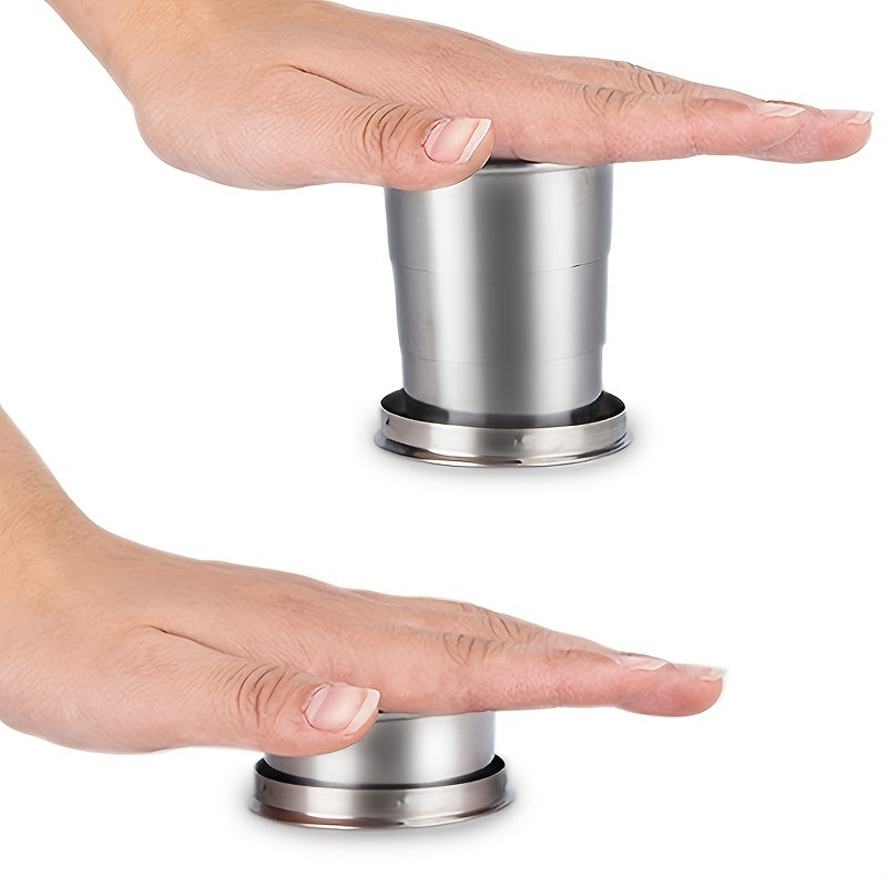 250ml Portable Stainless Steel Water Cup Outdoor Travel Folding Durable