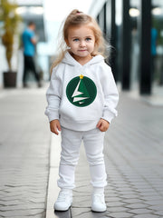 OERYUI Casual Christmas Tree Print Outfits 2pcs Girls Hoodies Jogger Pants Set