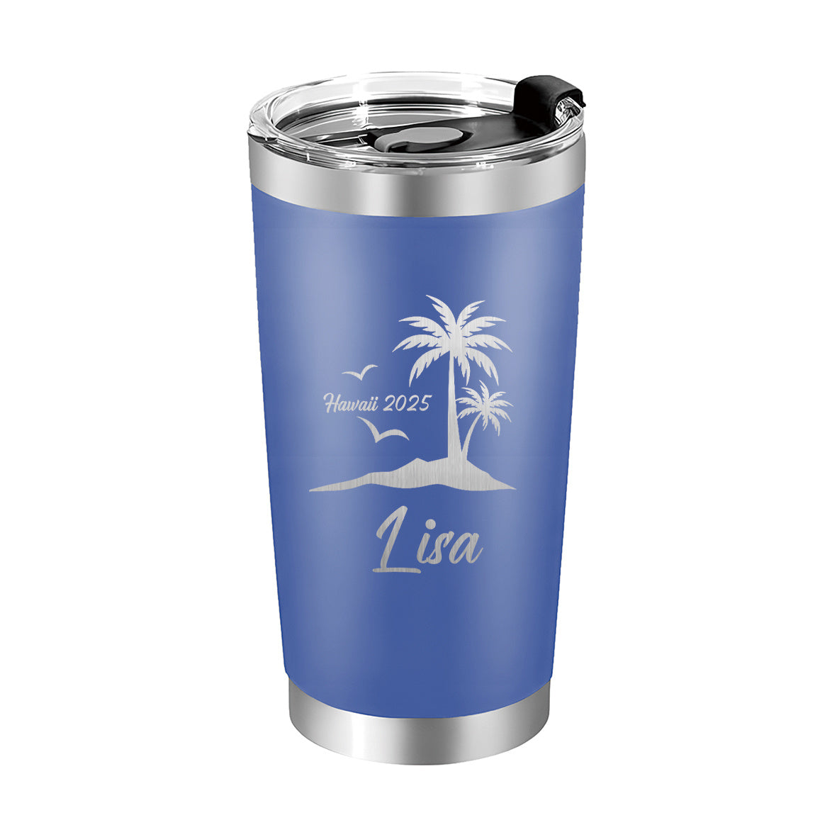 Personalized 20oz Stainless Steel Coffee Mug w/ Lid - Ideal Gift for Men & Women