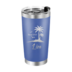 Personalized 20oz Stainless Steel Coffee Mug w/ Lid - Ideal Gift for Men & Women