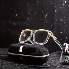 Men's Square Frame Sunglasses Steampunk UV Protection