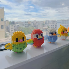 12pcs Bird Block Set DIY Cartoon Packaging Perfect Gift or Desktop Display