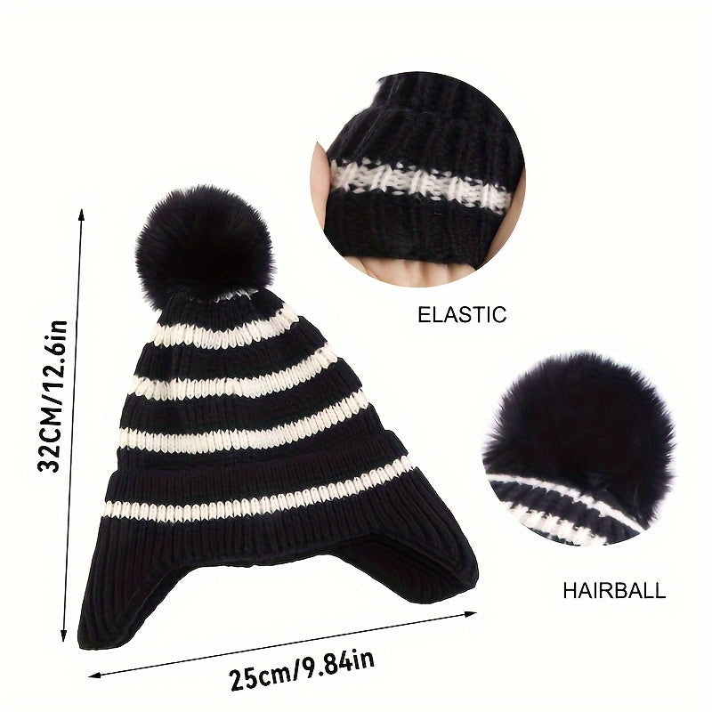 Children's Striped Warm Keeping Hat