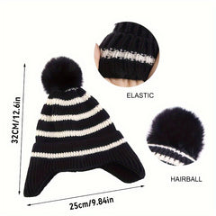 Children's Striped Warm Keeping Hat