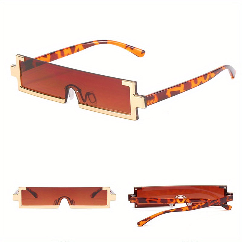 Metal Frameless Rectangular Sunshade Glasses