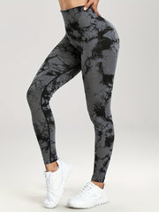 Tie Dye Butt Lifting Yoga Pants High Waist Leggings