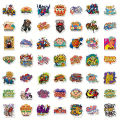 200pcs Graffiti Cartoon Vinyl Waterproof Stickers For Water Bottle Laptop Phone