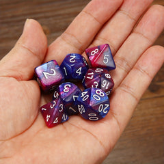 7pcs Multicolor Acrylic Polyhedral Dice Set for RPG & COC Games