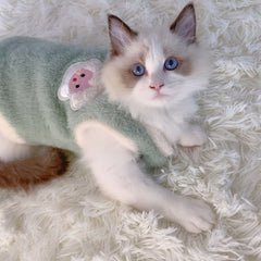 Winter Vest for Cats Plush Keep Warm Prevent Hair Loss
