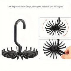 Multifunction Rotating Hook Scarf Tie Belt Hanger Organizer