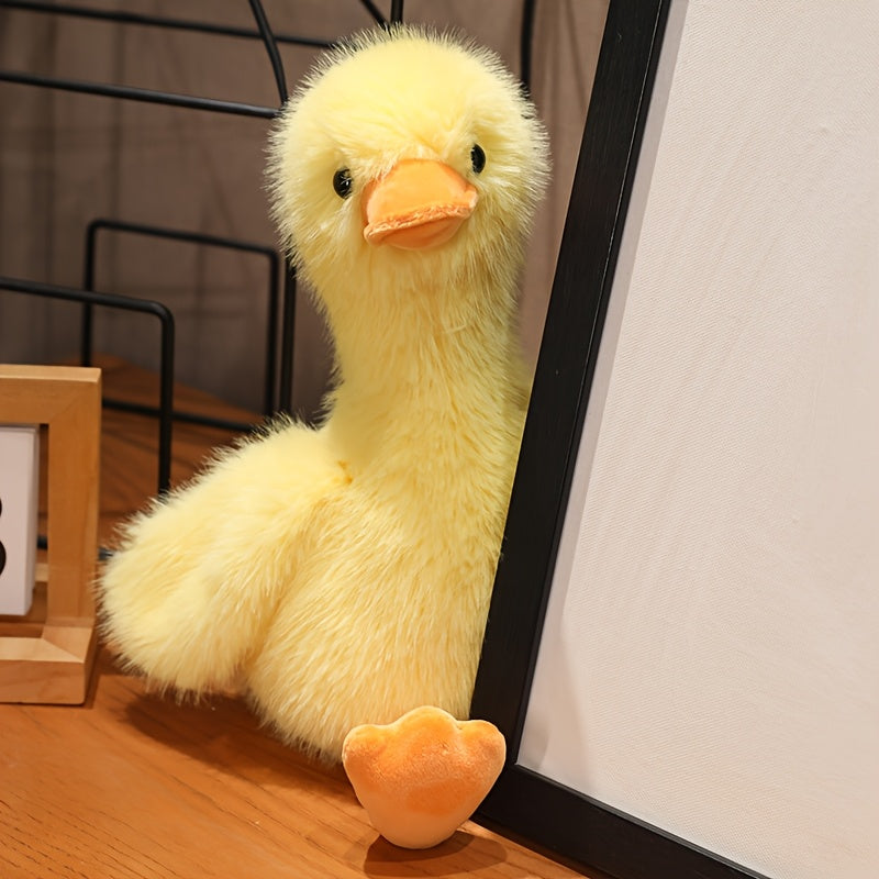 2pcs Realistic Yellow Plush Duck Stuffed Animal Soft Fluffy Toy for Boys & Girls