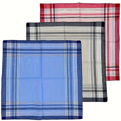 6pcs Men's Handkerchief Set Classic Plaid Pocket Square