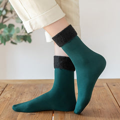 Plush Lined Socks Warm & Comfy Mid Tube Women's Stockings