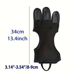 1pc Archery Gloves Non-slip Breathable Three Finger Gloves
