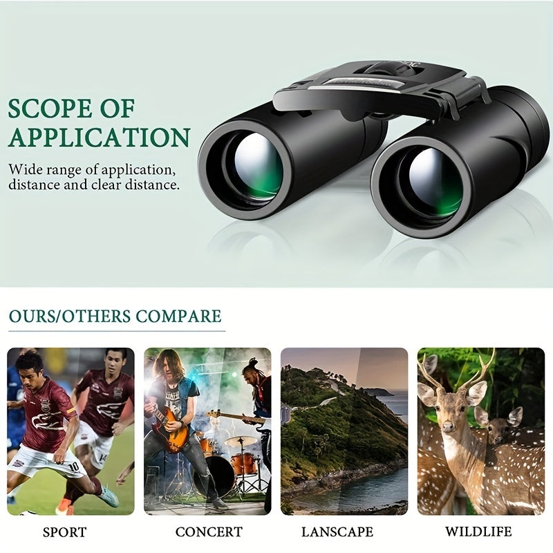 Compact 300x25 Binoculars for Adults Ideal for Bird Watching Travel