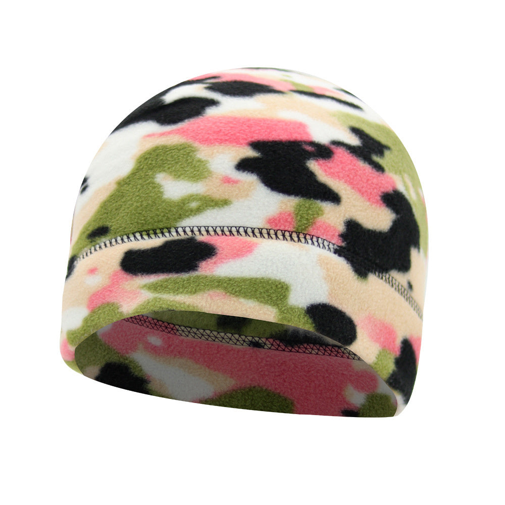 Outdoor Camouflage Knitted Fleece Hat for Riding