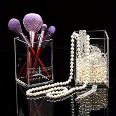 Acrylic Pen Holder Desktop Pencil Cup Organizer Clear Base