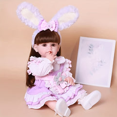 Simulative Baby Reborn Doll Soft Rubber Enamel Doll Birthday Gift