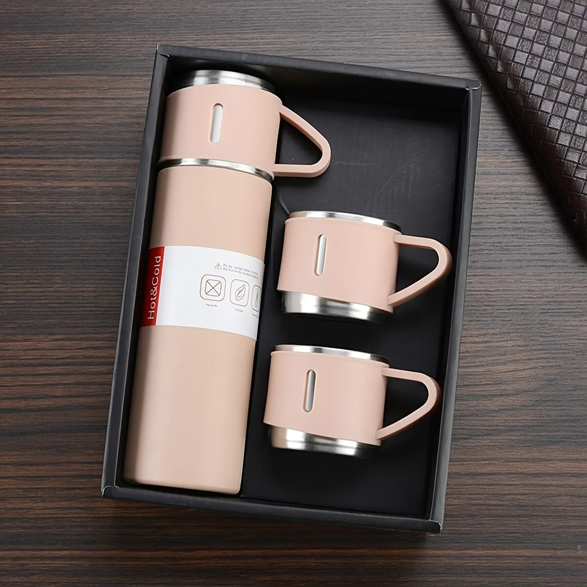 Stainless Steel Insulated Water Bottle, Leakproof, 3-In-1 Design