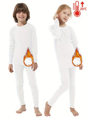 Kids Thermal Underwear Set Ski Boys Girls Fleece