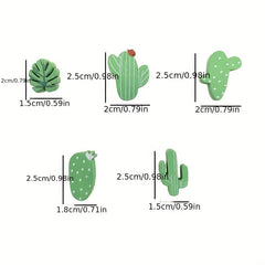 30 Decorative Cactus Push Pins Wooden Cork Board Tacks