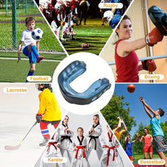 2pcs Mouth Guard with Strap for Sports Football Basketball MMA