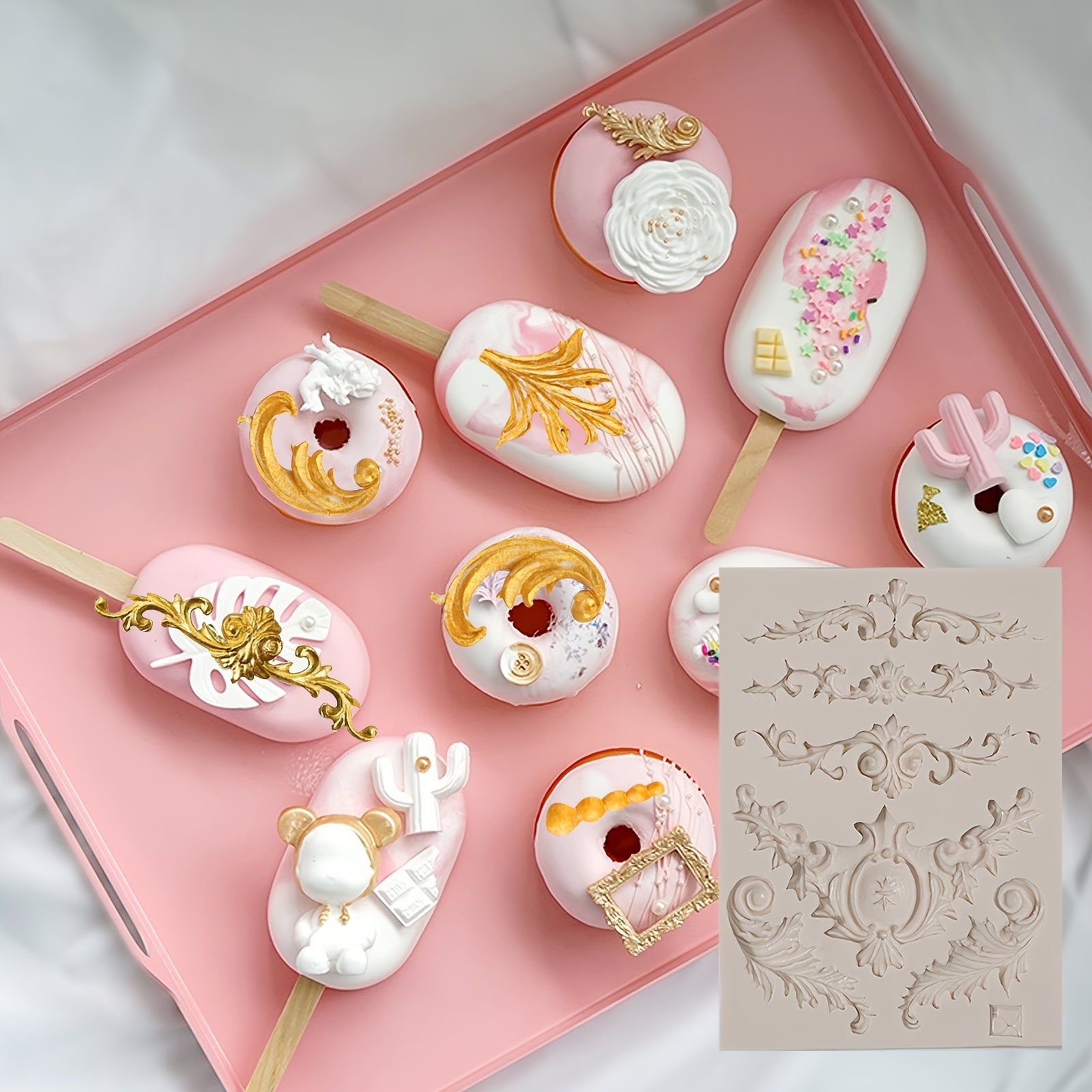 Retro Lace Silicone Mold Resin Baking Tool DIY Cake Pastry Fondant Moulds