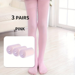 Girls Velvet Solid Stockings Leggings Tights Children Dress Pantyhose
