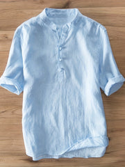 Men's Casual Short Sleeve Shirt for Summer Vacation