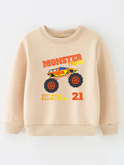 Boy's Off road & Monster Truck Print Sweatshirt