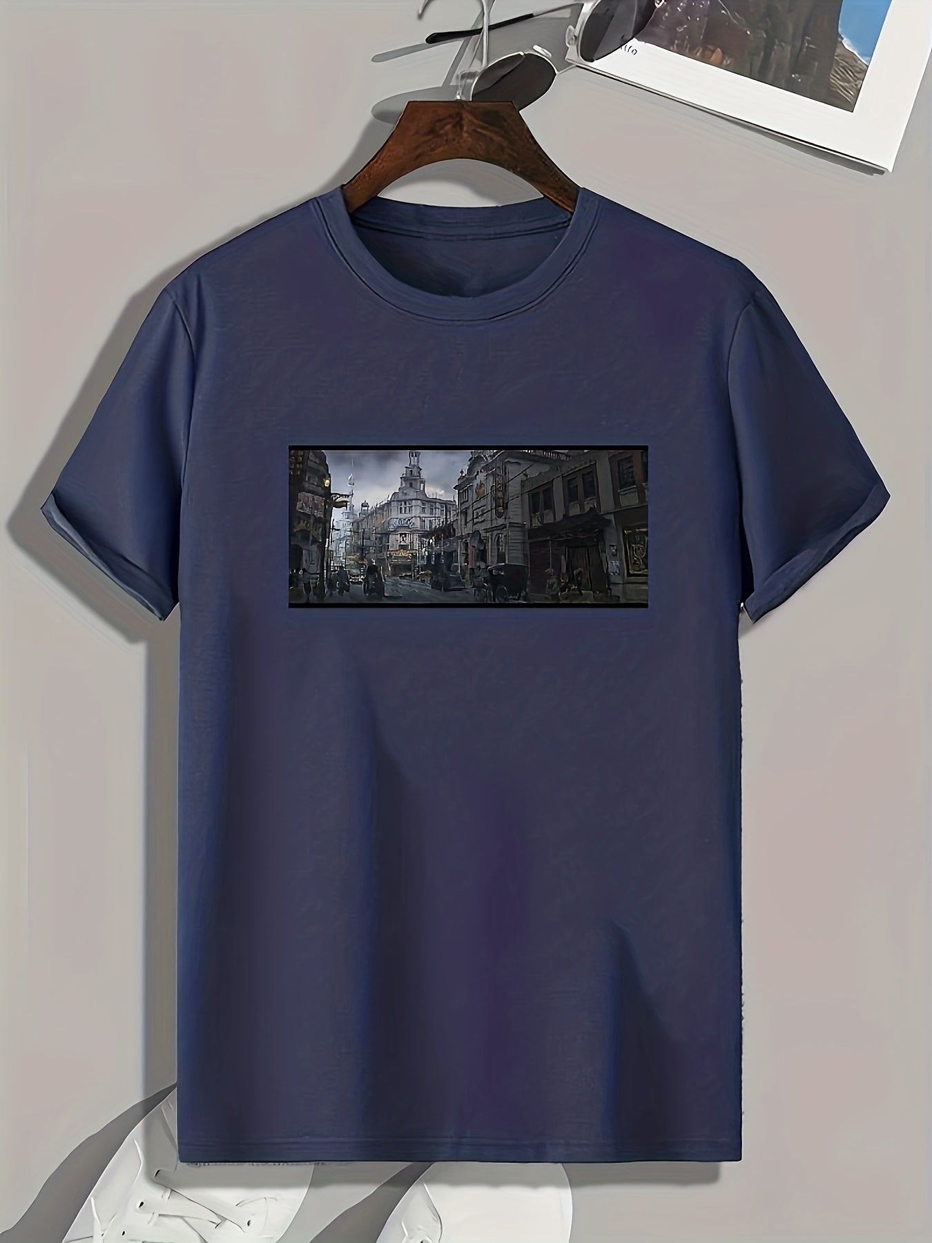 Street Print Men's Comfy T shirt Active Stretch Tee