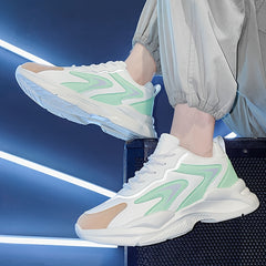 Men's Chunky Lace-Up Sneakers Athletic Shoes
