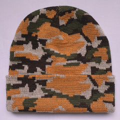 Camouflage Windproof Knit Beanie Hat Autumn Winter Warm Ski Cold Hat