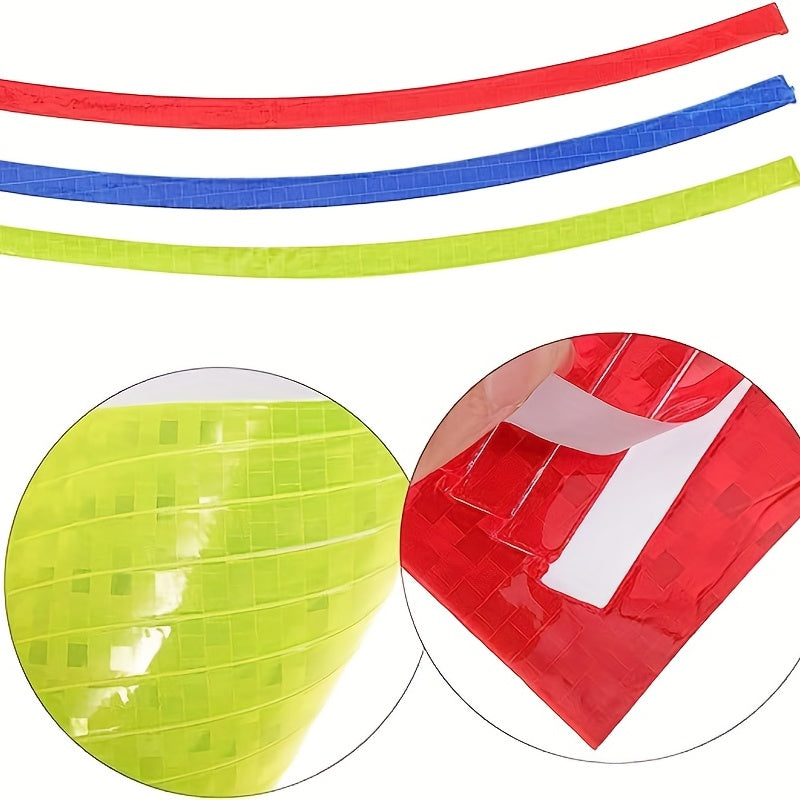 8Pcs Reflective Wheel Hub Stickers for Safety on Roadways