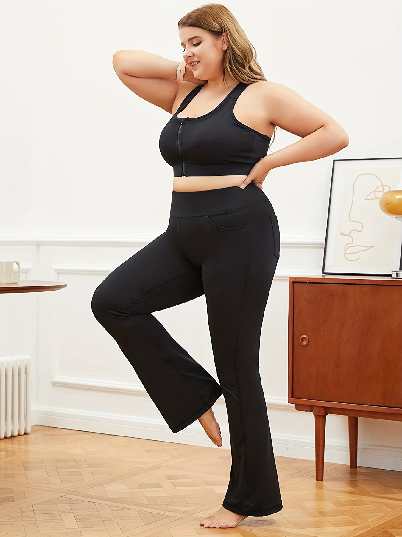 Solid High Rise Stretch Leggings