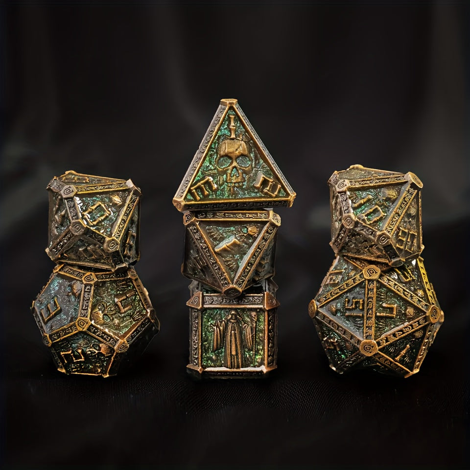 7pcs Wizard Metal Solid Dice Set for Board Game