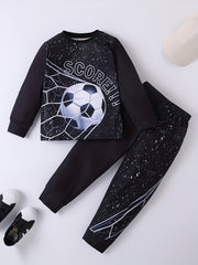 Boys 3D Print Sweatshirt & Sweatpants Sets for Spring Fall Winter