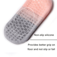 6 Pairs Women's Non-Slip Yoga Socks Soft Sports Ankle Socks