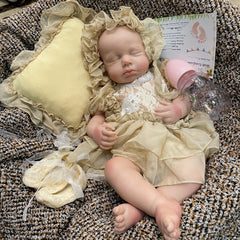 18 Inch Silicone Doll with Dress for Christmas