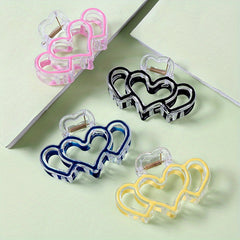 4pcs Heart Hair Clip Sweet Hair Accessories For Girls
