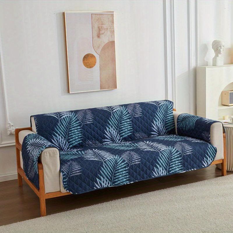 Leaf Printed Sofa Slipcover Furniture Protector for Home Decor