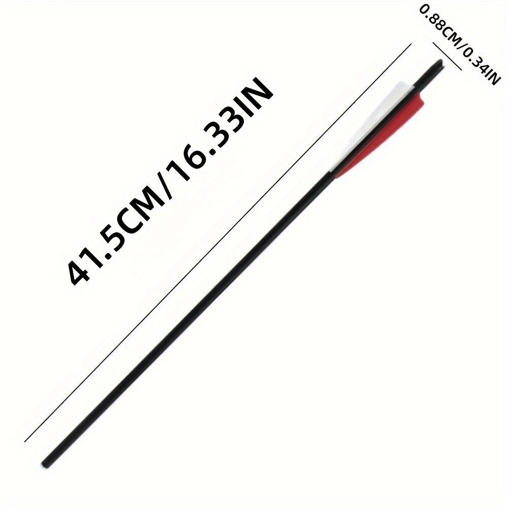 12pcs 16 inch Carbon Fiber Shield Feather Bowfishing Accessory