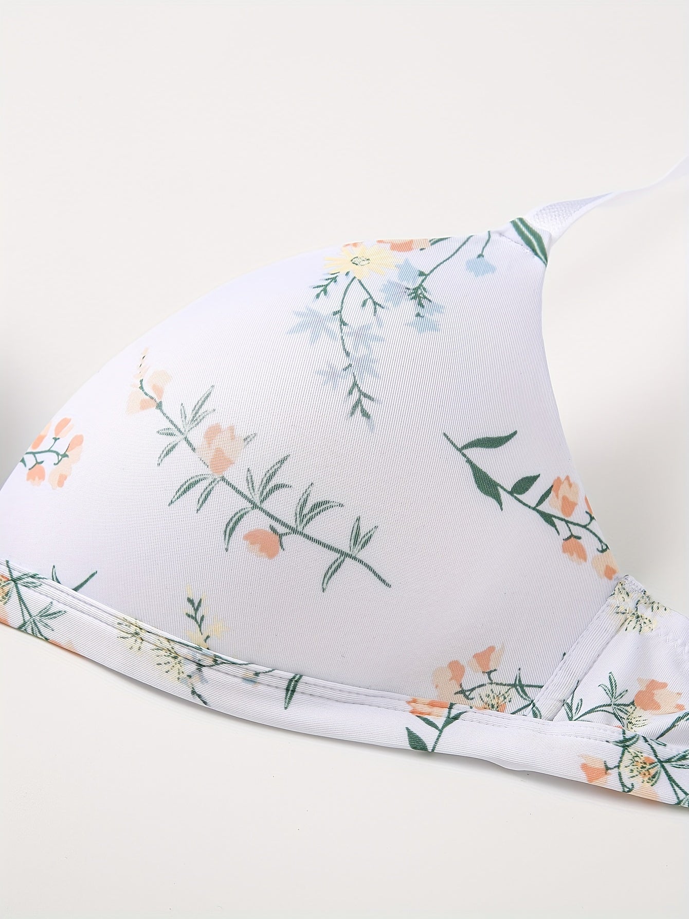 Floral Print Wireless Bra Comfy & Breathable Intimates