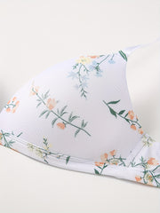 Floral Print Wireless Bra Comfy & Breathable Intimates