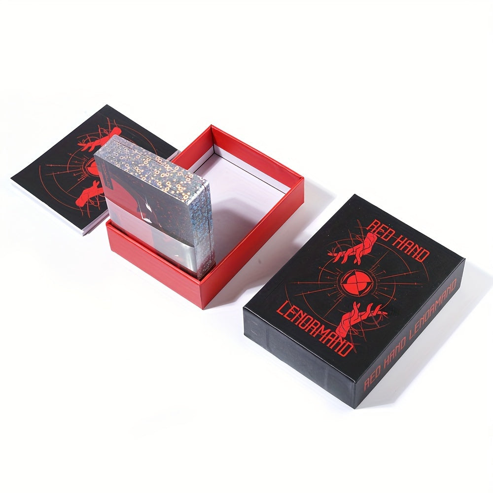 Red Hand Lenormand Gilt Edge Rigid Box Booklet Gift