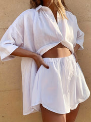 Casual Outfit: Button Up Shirt & Pants Set