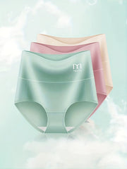 4 Pcs Women's Cotton Full Coverage Briefs Comfortable Tummy Control Panties