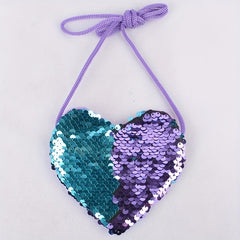 Kids Sequin Lanyard Crossbody Bag & Coin Purse