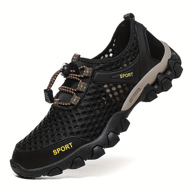 Men's Mesh Water Shoes Non Slip Quick Dry Lace Up For Swimming Boating